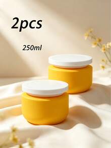 Reusable Refillable Container | Multi-Functional Glass Jar With Lid | Cosmetic Refill Jar | Mask And Cream Storage Jar | Travel Accessory With Lid - Multicolor - View 25