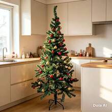 This Realistic Artificial Christmas Tree Is Made Of High-Quality PVC Material, Comes With A Sturdy Metal Foldable Stand. Available In 6 Sizes: 60cm,90cm,120cm,150cm,180cm,210cm. Easy To Assemble And Store. Reusable For Many Holiday Seasons. - Green - View 12