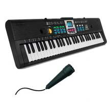 Teclado Electrónico Musical Digital  61 Teclado Para Niños - Negro - Ver 2