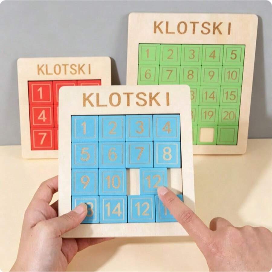 Huarongdao - 1pc - Huarongdao Digital Sliding Puzzle, Classic Brain Game, Smooth Sliding Blocks, Clear Number Markings, Portable Handheld Logic Challenge Game - Stress Relief Toy - Desktop Interactive Game - Best Gift - Multicolor - View 1