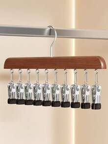 Portable Pants Hanger With 10/12 Clips Multi-Piece Hanging Rack For Wardrobe Hooks Multifunctional Closet Organizer For Pants Jeans Hats Shorts Socks For Back To School Travel Bedroom Closet Hotel Home Accessories Closet Organization Solution - Multicolor - View 13