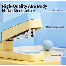 Small Square Sugar Stapler 360° Rotatable Office Stapler Morandi Handheld Stapler High-Value Home Use Center Stitching Stationery Gift - Multicolor - View 6