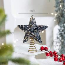 1pc Shiny Gold Star Christmas Tree Topper, Holiday Indoor Decoration, Shiny Metal Design, Suitable For Christmas Tree, Home And Christmas Tree Holiday Decoration - A - View 8