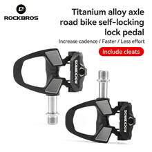 ROCKBROS A Pair Bicycle SPD Lock Pedal High Quality Carbon Fiber Material For Road Bike - Black - View 11