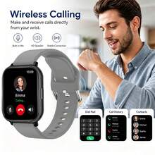 Đồng hồ nam, đồng hồ nữ, đồng hồ thông minh thể thao ngoài trời unisex, gọi/nhận cuộc gọi, chế độ đa môn thể thao, thông báo cuộc gọi/tin nhắn/báo thức, đồng hồ thông minh đa năng, quà tặng Halloween, Giáng sinh - Xem 7