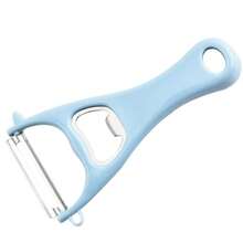 1pc Multi-Function PP Stainless Steel Vegetable Peeler & Bottle Opener, Yanng 2-In-1 Fruit Peeler With Beer Bottle Opener, Sharp Blade Ergonomic Handle Peeling Tool, Suitable For Potato, Apple, Cucumber And Other Daily Kitchen Use - Multicolor - View 11