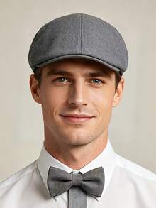 1/2 buah Baret Unisex Warna Polos yang Dapat Diatur, Topi Kasual Luar Ruangan Modis, Cocok untuk Musim Gugur/Dingin, Jalanan, Bisnis, Pesta - MultiWarna - View 3