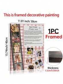 1pc Custom Photo Collage For Best Friend Template Custom Poster, Personalised Best Friend Definition Print Customized Wall Art, Birthday Gift For Best Friend Pictures Custom Photo, Customizable Things, Room Decor, Optional Frame - Multicolor - View 14