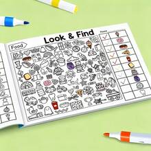 32-Page Seek And Find Game Book, Sudoku And Memory Puzzle, Color Recognition, Durable Travel Cards, Suitable For Home/School, Back To School And Holiday Gifts - Multicolor - View 2