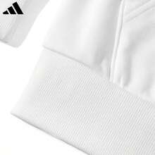 Jaket Hoodie Olahraga Unisex Adidas Terbaru, Sweatshirt Kasual JN8452 - Light Grey - View 5
