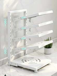 Scaffale multifunzionale per la cucina, portapentole, organizer sotto il lavandino, 1 pezzo - Bianco - Visualizzare 5