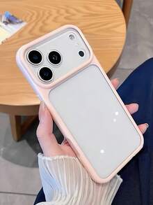 Apple 智慧時尚手機殼，高級手感，3合1加厚材質，彩色純色邊框，個性創意粉色、白色、黑色、藍色、綠色，極簡防摔全包透明款，適用於 Apple 17 Pro Max 17 Pro 17/ 18 Pro Max Case/18 Pro/Air 16 Pro/16 Pro Max/16/15 Pro Max/14/14 Pro Max/13/12/12 Pro/11/11 Pro Max/15 Pro/13 Pro/14 Plus 彩色手機殼 - 粉色 - 查看 3