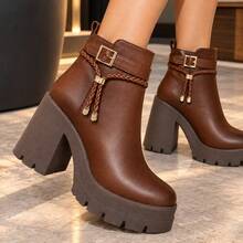 Women Ankle Boots & Booties - Camel - View 2