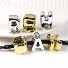 Large Beads. 54pcs, Silver/Gold. Very Suitable For Making Bracelets, Necklaces, Pendants And Other Decorations, With A Delicate And Interesting Style, As Well As Backpacks And Other Decorations. - Multicolor - View 8