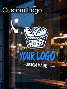 Custom Transparent Wall Decor Transfer Stickers, Multiple Sizes Available, Personalized Logo Or Large Size Decorative Crystal Stickers, Suitable For Shop, Restaurant, Cafe, Car Window Decoration Transfer Stickers - Multicolor - View 2