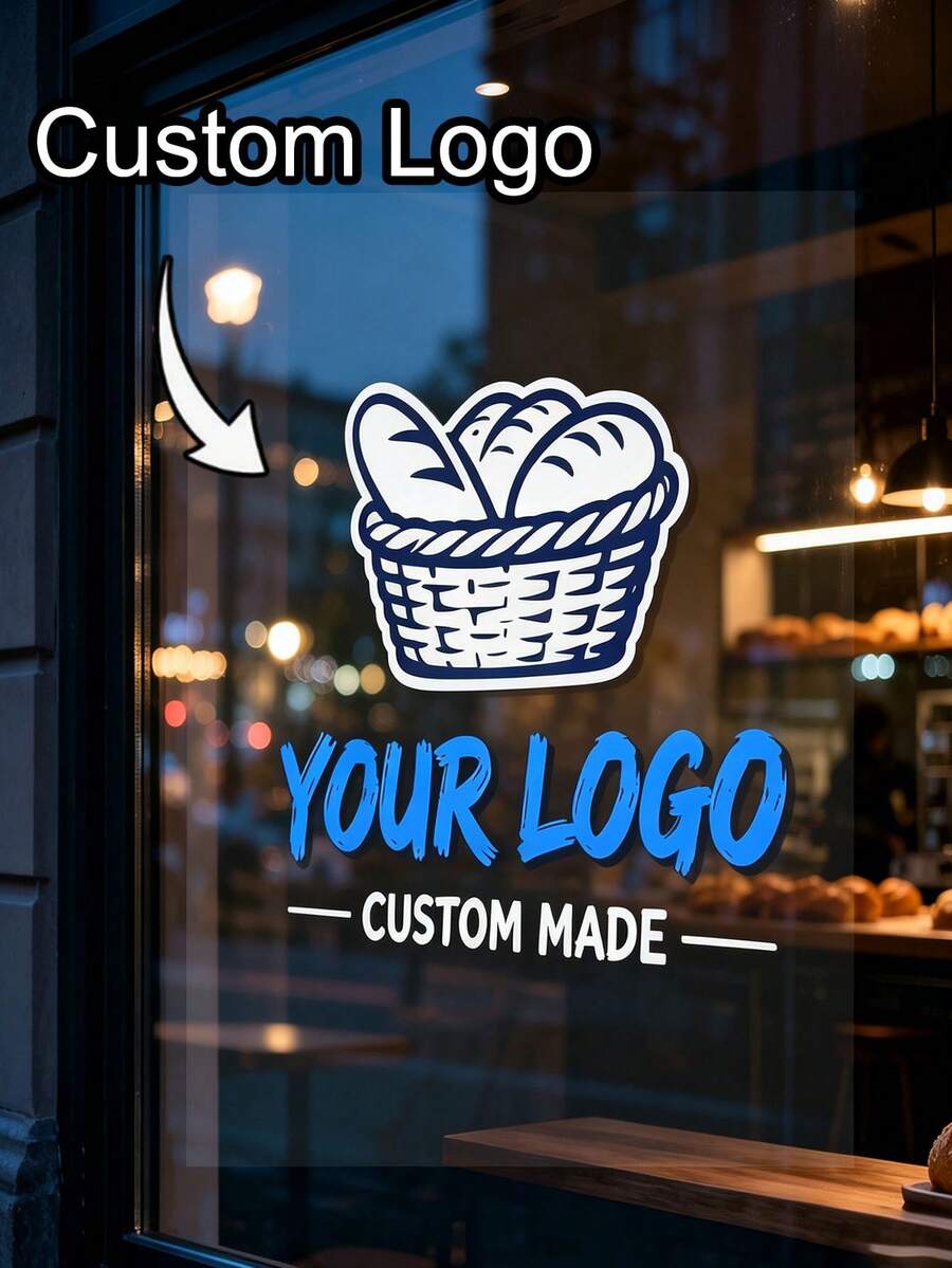 客製化透明牆面裝飾轉印貼紙,多種尺寸可選,可客製 Logo 或大尺寸裝飾水晶貼紙,適用於商店、餐廳、咖啡廳、汽車窗戶裝飾轉印貼紙 - 彩色 - 查看 1