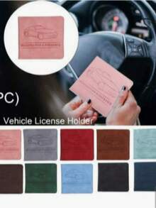 1pc Car Document Storage Bag, Colorful Vehicle Registration And License Storage Pouch, Suitable For Glove Box Organization, Practical Gift For Female And Male Drivers, Perfect For Birthday, Christmas, Daily Commute And Road Trips - A - View 8