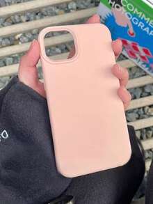 新款液態矽膠粉色手機殼，適用於 iPhone 18 Pro Max、Apple 16、15、14、13、12、17 Pro Max、17 Pro、17，柔軟防震純色極簡智慧型手機保護殼 - 粉色 - 查看 5