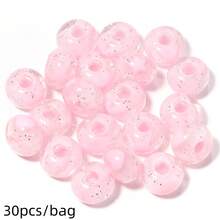 30pcs/Pack Acrylic Transparent Colorful Filled Heart & Star Pattern Large Hole Abacus Beads DIY Bracelet Necklace Phone Chain Pendant Jewelry Making Accessories - Large-hole Beads - View 14
