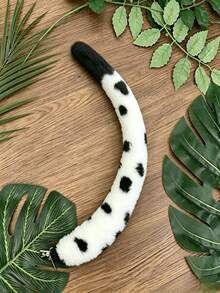 3pcs Spotted Dog Costume Set, Includes Dog Ear Headband, Necklace, Tail, Party Outfit, Halloween, Christmas And Regular Gatherings - Multicolor - View 9
