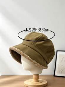 Women's Winter Bucket Hat, Warm Bell-Shaped Hat With Soft Faux Fur Trim, Comfortable Cold Weather Hat, Suitable For Autumn/Winter Outfits, Travel, Walking, Commuting, Shopping And Daily Fashion Accessory - Multicolor - View 6