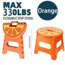 11-Inch Heavy-Duty Folding Stool, Durable Collapsible Plastic Footstool With Non-Slip Surface And Handle, Portable For Adults, Suitable For Kitchen, Bathroom, Bedroom And Outdoor - Multicolor - View 9