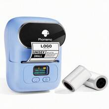 Phomemo M110 Wireless Label Printer - 203dpi Portable Label Maker, Suitable For Small Business, Office, Store - Compatible With IOS/Android And PC - Suitable For Barcode, Price, Logistics, Address And Clothing Labels - Blue - View 10