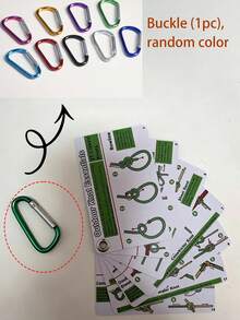 Outdoor Knot Tying Guide Card, 27 Types Of Knot Reference Guide With Mini Storage Clip, Simple Illustrated Portable Card, Suitable For Outdoor Climbing, Camping, Sailing, Hiking Survival Courses - Multicolor - View 11