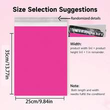10/20/30pcs Colorful Plastic Shipping Bags, Suitable For Small Businesses, Used For Clothing Mailing, Self-Sealing Waterproof Packaging Bags, Let You Deliver With Confidence - Rose Red - View 14