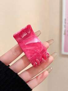 4pcs/1pc New Fashion Acetate Texture Hair Claw Clips For Women, Premium Ponytail Hair Accessories, Hair Claw Back Head Bun Clip, Half-Up Hair Clip, Suitable For Daily Wear, Party, Holiday Gift, Halloween, Christmas Gift - Multicolor - View 12