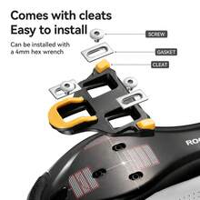 ROCKBROS A Pair Bicycle SPD Lock Pedal High Quality Carbon Fiber Material For Road Bike - Black - View 7