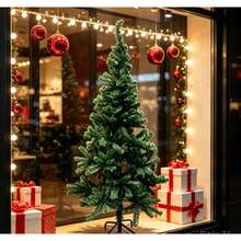 This Realistic Artificial Christmas Tree Is Made Of High-Quality PVC Material, Comes With A Sturdy Metal Foldable Stand. Available In 6 Sizes: 60cm,90cm,120cm,150cm,180cm,210cm. Easy To Assemble And Store. Reusable For Many Holiday Seasons. - Green - View 4