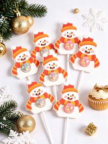 25pcs/50pcs Christmas Party Gift Candy Lollipop Card Paper Cards Decoration Cards Double Layer 3D Christmas Atmosphere Desktop Gift Packaging Decoration Card Paper - View 11