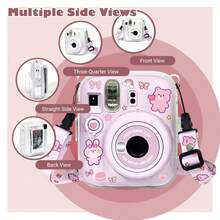 Mini 13 Transparent Crystal Protective Case (Crystal Shell + Lanyard + Stickers) Anti-Drop Clear Outer Shell With Back Pocket + Crossbody Lanyard PVC Material Non-Yellowing Anti-Friction Camera Photography Accessories Multi-Color Options - View 2