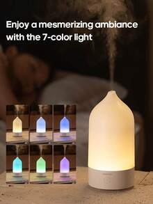 kinscoter 1pc 150ml Mini USB Aroma Diffuser, Compact Portable Ultrasonic Air Humidifier, Lightweight & Colorful, Suitable For Office And Home Use - Multicolor - View 5