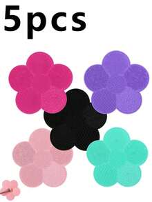 Silicone Makeup Brush Cleaning Pad, Flower Shaped, With Suction Cup, Portable Cleaning Tool, Suitable As Valentine's Day, Birthday, Party Gift - Multicolor - View 18