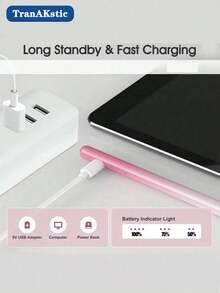 TranAKstic 1 Set (With Storage Box) Stylus Pen/Gaming Pen, Universal Touch Pen For Tablet Touchscreen, Active Digital Stylus With 2 Extra Replacement Tips And Portable Storage Box, Double Click To Turn On, No Bluetooth Required, Compatible With Tablets And Smartphones - View 8