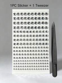 41pcs Set 8*14cm/8*12cm PET White & Colorful Rhinestone Faux Pearl Self-Adhesive Stickers, Includes Transparent Round Rhinestones, Mini Crushed Rhinestones, Water Drop Bubble Rhinestones, White Pearl Polka Dot Pattern, Luxury Delicate Style, Suitable For Phone Case, Earphone Bag Decoration, Styling Modification Accessories, DIY Decorative Stickers - Multi-color - View 11