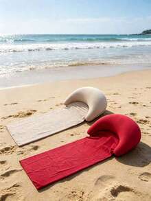 1pc Beach Mat With Inflatable Pillow, Sand-Proof Outdoor Mat, Foldable Portable Waterproof Mat For Camping, Picnic, Solo Sleeping, Sunbathing Pad - A - View 10