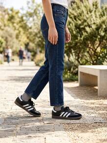 Adidas Samba Teen Sneakers Premium Modern Anti-Slip Training Travel Running IF1945 - Black and White - View 4