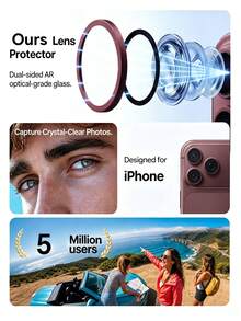 3 Packs [2026 New] 9H+ Stepped Camera Lens Protector Compatible With Iphone 18 Pro Max/18 Pro, Burgundy Color, HD Clear, Anti-Scratch, Shatterproof, Anti-Fingerprint, Bubble Free, Easy Install, Case Friendly, Full Coverage, Birthday Gift For Friends & Family - Burgundy - View 7