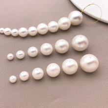 10/20pcs Sakura Pink ABS Faux Pearl Beads Smooth Round Hole Faux Pearl Spacer Beads For DIY Handmade Bracelet Necklace Jewelry Making - Baby Pink - View 2