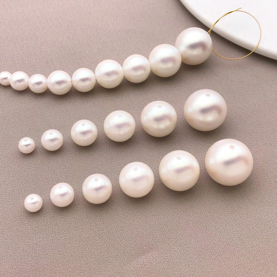 10/20pcs Sakura Pink ABS Faux Pearl Beads Smooth Round Hole Faux Pearl Spacer Beads For DIY Handmade Bracelet Necklace Jewelry Making