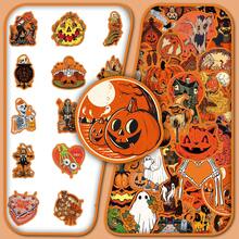 50pcs Vintage Cartoon Halloween Ghost Skull Creative Decorative Storage Box Stationery Notebook Stickers - Multicolor - View 1