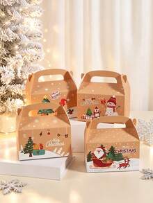12pcs/Pack Party Gift Favor Boxes, Candy & Cookie Boxes, Christmas Paper Boxes, Christmas Party Decoration Boxes - View 13