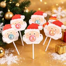 25pcs/50pcs Christmas Party Gift Candy Lollipop Card Paper Cards Decoration Cards Double Layer 3D Christmas Atmosphere Desktop Gift Packaging Decoration Card Paper - View 8