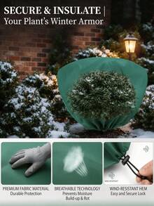 1pc Winter Tree & Shrub Frost Protection Bag, Breathable Non-Woven Fabric Plant Cover, Garden Yard Potted Shrub Warm Frost-Proof Jacket, Outdoor Winter Protection, Reusable Windproof Plant Cover, Suitable For Yard & Lawn - Best Seller - View 6