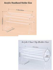 1pc Double Layer/Single Layer Hair Claw Holder, Hair Tie Storage Rack. Acrylic Material 360° Rotating/Fixed Hair Accessory Storage Rack, Suitable For Bathroom Hair Accessory Storage And Countertop Display - Transparent Acrylic Hair Tie Holder. Women's And Girls' Hair Tie And Hair Accessory Storage Rack, Crystal Hair Accessory Storage Rack - Clear - View 14