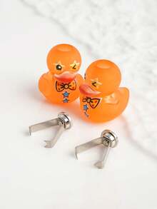 Sweatshirt Pendant Accessory, Suitable For Sweatshirt, Sweatpants And Dress Rope Head Pendant, Cartoon DIY Cute Duck Design Sweatshirt Decoration, Shoelace Charm, Hoodie Drawstring Pendant Rope Head Buckle, Sports Shirt Drawstring Charm, Special Holiday Gift - A - View 19