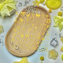 1pc Gold Christmas Sticker Decoration For Phone Case, Refrigerator, Planner, Diary, Scrapbook, Notebook, Luggage, Window, Guitar, Helmet, Skateboard, Laptop - Multicolor - View 1
